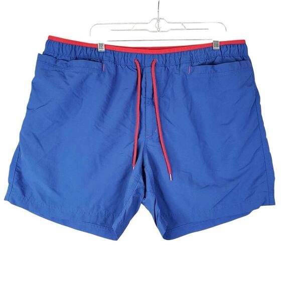 Duluth Trading Co Mens Shorts Swim Trunks Blue Size XXL 2XL Drawstring Lined - Picture 2 of 9